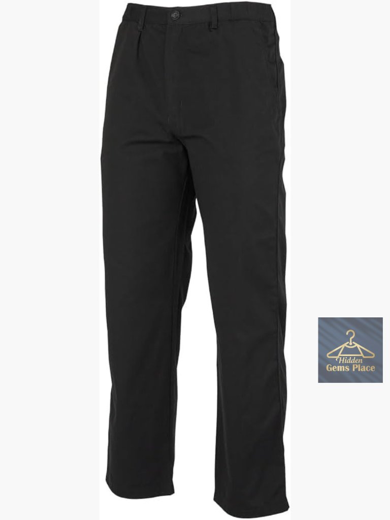 Men's Chef Trousers Pants Small Poly Cotton Drawstring Waist